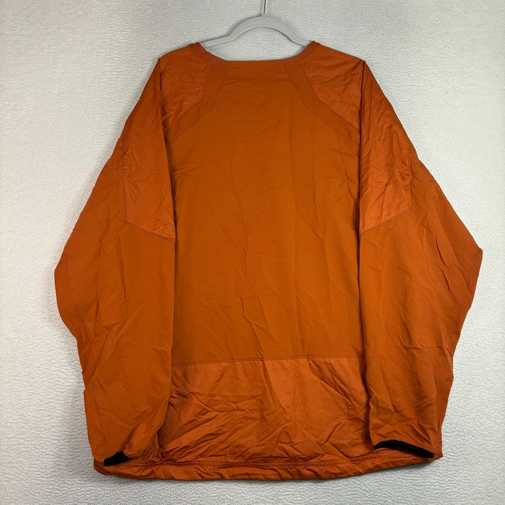 Nike Texas Longhorns Pullover Windshirt Men 2XL Orange V Neck Long Sleeve Issued